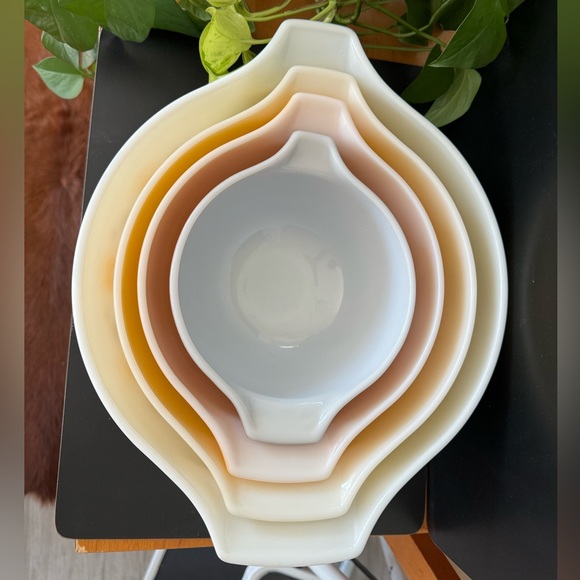 Vintage PYREX Town & Country cinderella mixing bowls - 440 Complete Set - Picture 2 of 14